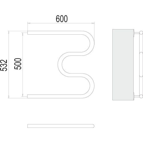 Полотенцесушитель Terminus 4620768881169 60х53 водяной хром - фото 3