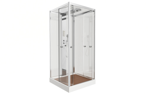 Душевая кабина AvaCan Z111STEAM 100х100 квадратная с крышей ориентация универсальная - фото 4