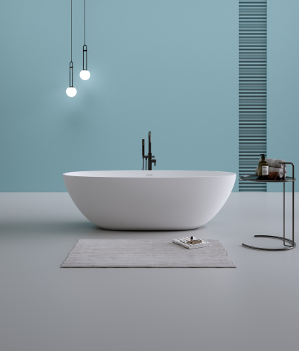 Ванна из искусственного камня Timo LEMPI LEMPI1700 170х78 отдельностоящая овальная - фото 4