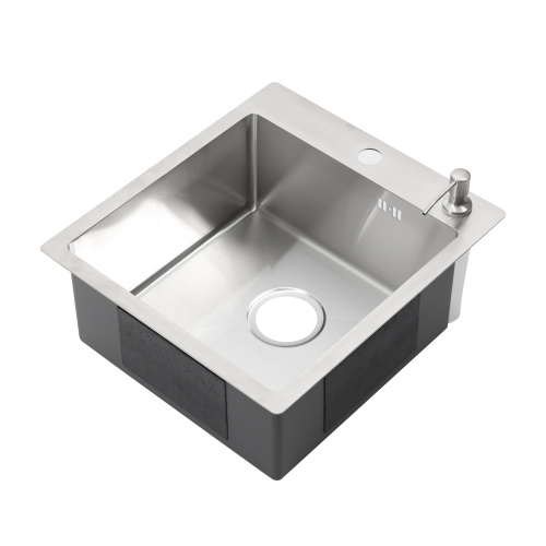 Кухонная мойка Melana ProfLine MLN-R44485H+дозатор 44х49 цвет сатин поверхность матовая - фото 3