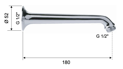 Кронштейн для верхнего душа 18 см Remer 34420 хром - фото 2