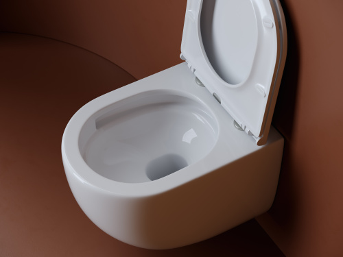 Унитаз подвесной Ceramica Nova UP CN4007 белый с сиденьем микролифт безободковый смыв торнадо - фото 5