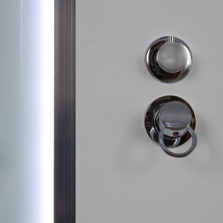 Душевой бокс AvaCan  EM4516LED 160х85 стекло матовое профиль хром