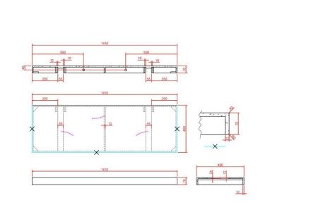 Столешница Armadi Art Flat 869-140-NM 140х50 накладная цвет черный