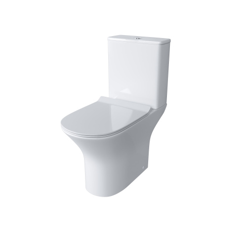 Унитаз напольный с бачком Grossman Classic GR-4465S белый глянцевый с сиденьем микролифт безободковый каскадный смыв