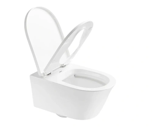 Чаша унитаза подвесная Arrow AEB21602H цвет белый без сиденья безободковая каскадный смыв - фото 5