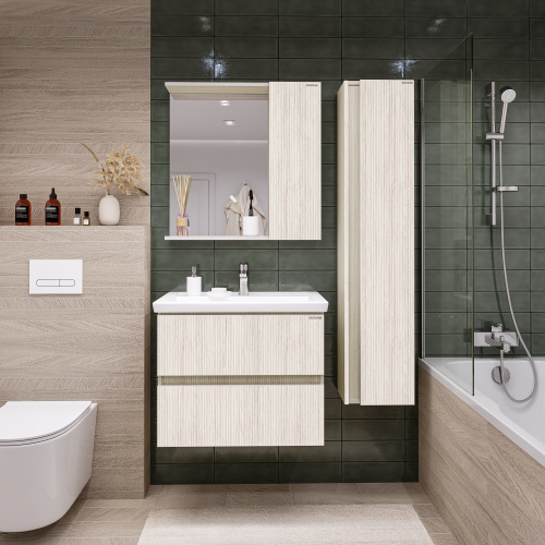 Зеркало-шкаф Grossman Юнит 207011 70х17х70 подвесной цвет кадена лайт - фото 3