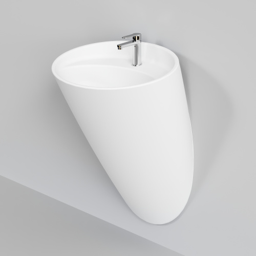 Раковина из сантехнического фарфора Ambassador Queen 116T20102 54х47 подвесная цвет белый матовый 1 отверстие под смеситель - фото 5