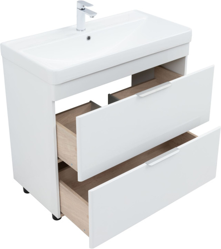 Тумба под раковину Aquanet Ирис new 00336309 89х46х79 напольная цвет белый - фото 2