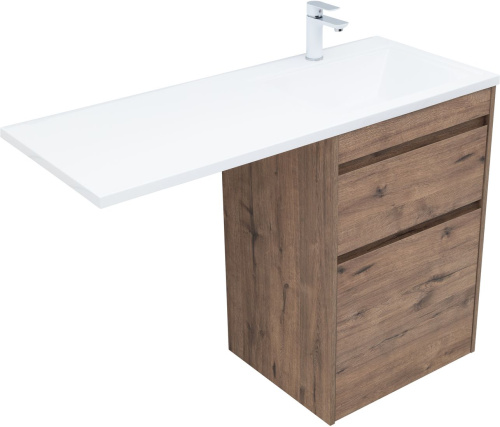 Тумба под раковину Aquanet Токио 00333648 120х48х89 напольная цвет темное дерево - фото 3