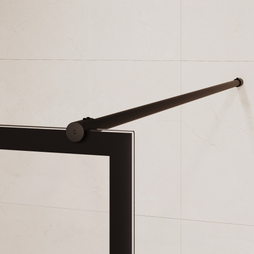 Душевая перегородка RGW Walk In 351001990-84 90х200 стекло с рисунком профиль черный - фото 5