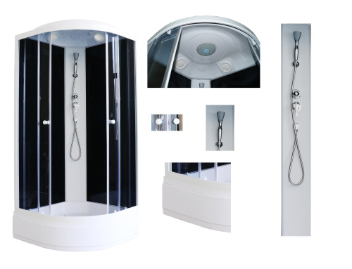 Душевая кабина Parly Classic ECM921 90х90 четверть круга с крышей ориентация универсальная - фото 3