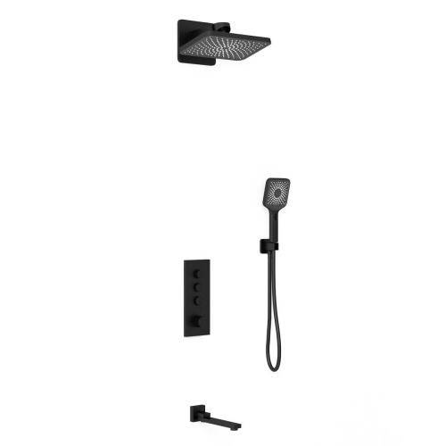 Душевая система Vincea VSFW-433TI4MB встраиваемая в стену с термостатом - фото 2