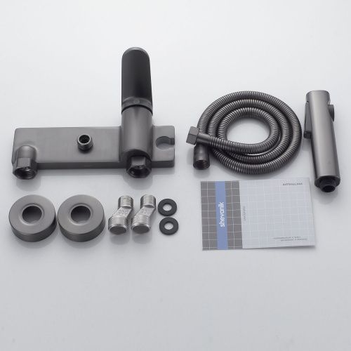 Гигиенический душ со смесителем Shevanik S43T S4305T-1 оружейная сталь - фото 4