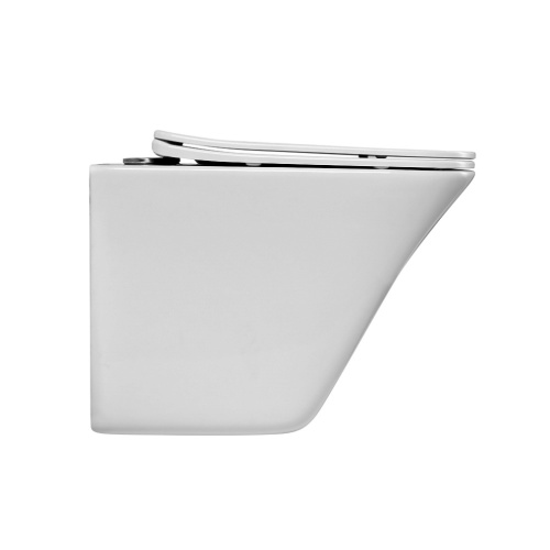 Чаша унитаза подвесная BelBagno MARMI BB052CHR цвет белый без сиденья безободковая каскадный смыв - фото 4