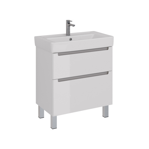 Тумба под раковину LeMark Buno LM04B80T 74х45х63 напольная/подвесная цвет белый/серый - фото 5