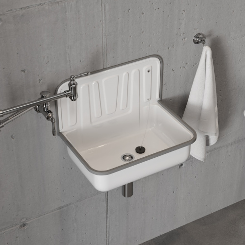 Раковина из нержавеющей стали Teymi Hanna T100112 51х33 подвесная цвет белый без отверстий под смеситель - фото 4