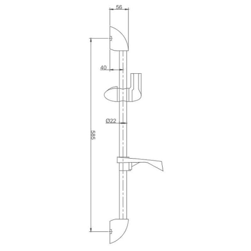 Душевая штанга D-Lin D63502 хром - фото 2