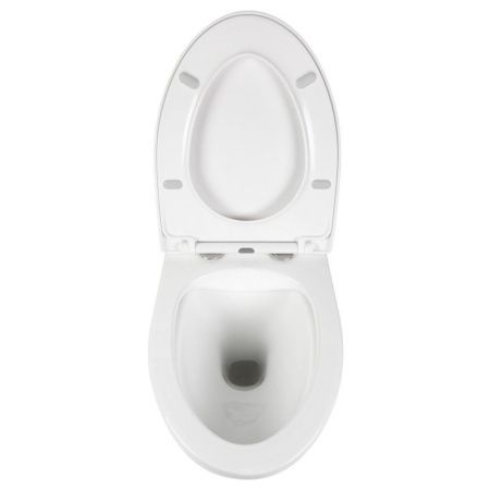Унитаз подвесной Bond Oval F05-10 белый с сиденьем микролифт безободковый душевой смыв