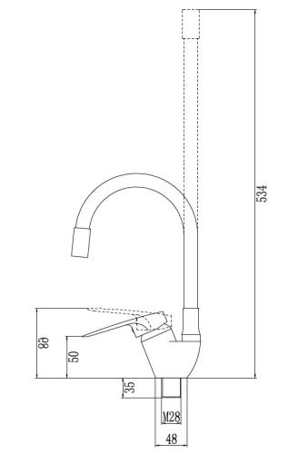Смеситель для кухни Fmark FM4104-02 на мойку хром - фото 2