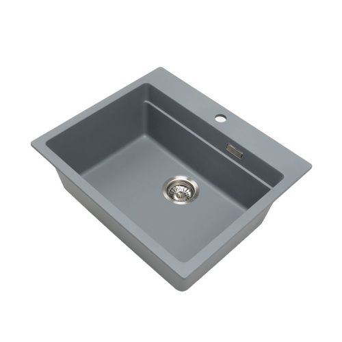 Кухонная мойка Grandex Aqua 500502 60х51 цвет серый поверхность матовая - фото 2
