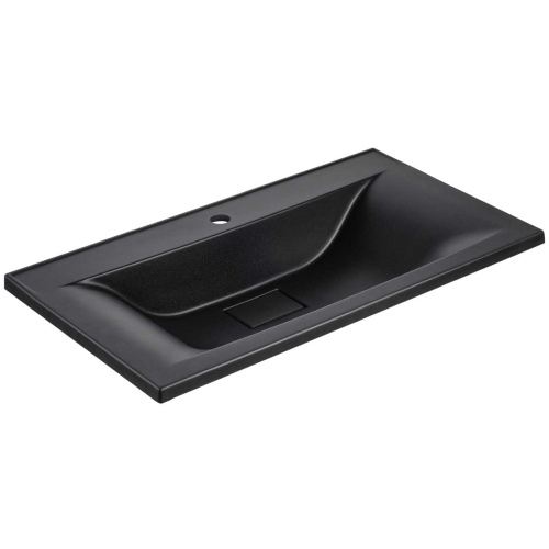 Раковина кварцевая Vincea VCB-3M900B 90х45 встраиваемая цвет черный матовый 1 отверстие под смеситель