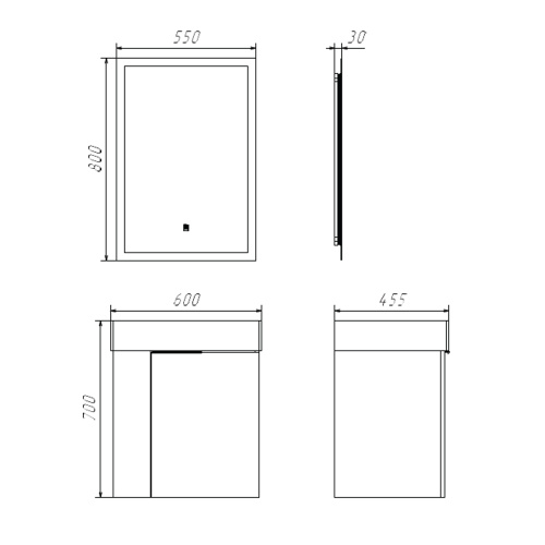 Тумба с раковиной Comforty Асти 00-00019191CF 60х46х70 подвесная цвет бетон светлый - фото 2