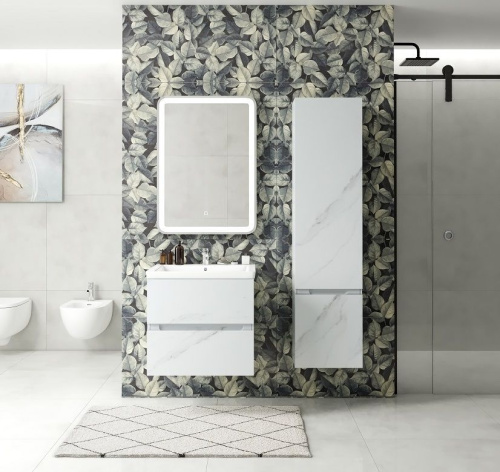 Шкаф-пенал Art&Max TECHNO AM-Techno-1600-AC-SO-MR960-R 40х30х160 подвесной цвет монти мрамор