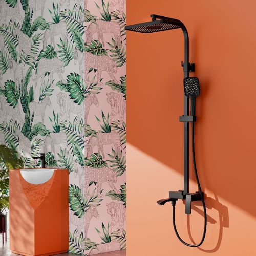 Душевая стойка Raglo R01.24.06 настенная цвет черный - фото 3