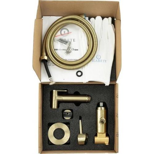 Гигиенический душ со смесителем Filarete Roun FL100MG золото матовое - фото 4