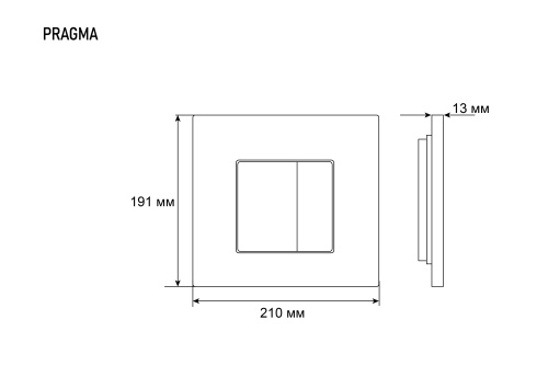 Клавиша смыва механическая Grossman Pragma 800.T1.03.110.110 цвет хром матовый - фото 5