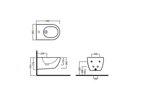 Биде Hatria FUSION A0Y1D925 подвесное - фото 2