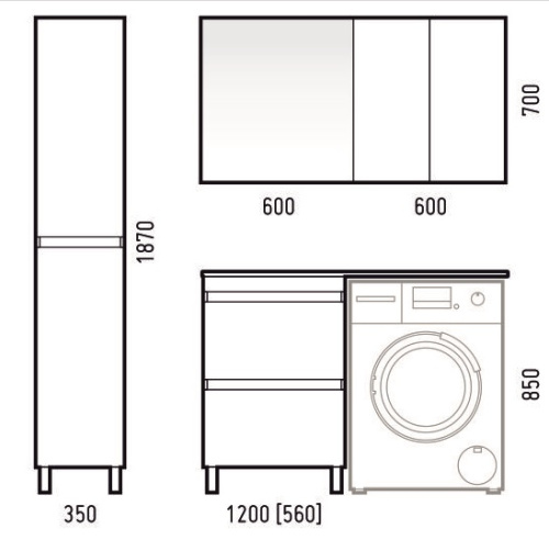 Шкаф Corozo Альтаир SD-00000502 60х22х70 подвесной цвет белый - фото 2