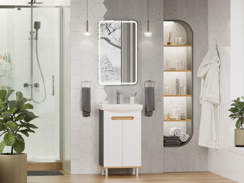 Тумба под раковину Misty Сканди Э-Ска01050-0150-2Д 46х35х70 напольная - фото 5