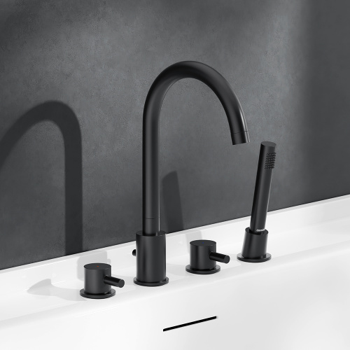 Смеситель Damixa Scandinavian Pure 360400300 на борт ванны черный - фото 4