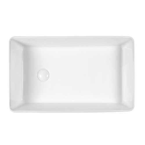 Раковина из сантехнического фарфора Bond Cube S67-610 62х35 накладная цвет белый глянцевый - фото 5