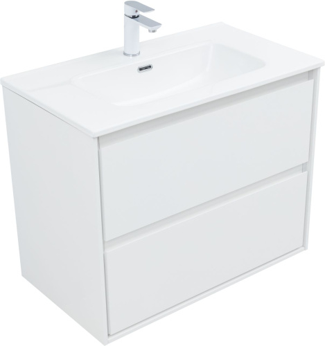 Тумба под раковину Aquanet Милан 00336369 80х45х64 подвесная цвет белый - фото 4
