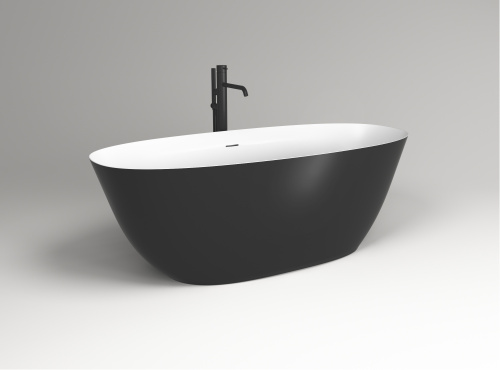 Ванна из искусственного камня Plumberia Selection Veloma VELOMA 170BN 171х75 отдельностоящая овальная с ножками - фото 4