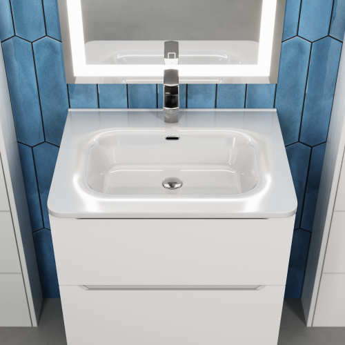 Раковина керамическая Uperwood Monica RMonica60wg 61х46 полувстраиваемая цвет белый - фото 4