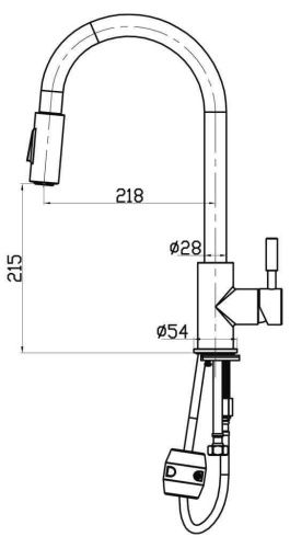 Смеситель для кухни BelBagno NOVA BB-LAM31A-IN на мойку сатин - фото 2