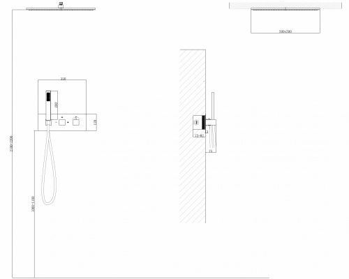 Душевая система ABBER AF8255NG встраиваемая в стену с термостатом - фото 3