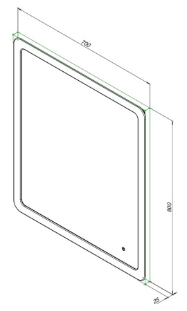 Зеркало в ванную Aquanet Ирис 00326444 70х80