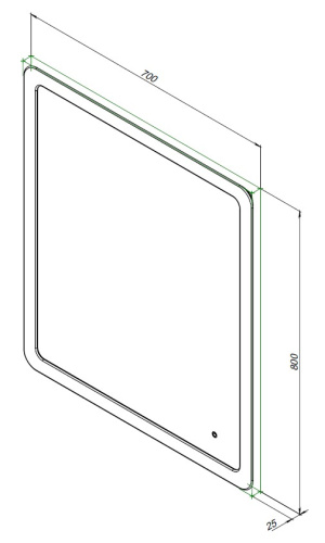 Зеркало в ванную Aquanet Ирис 00326444 70х80 - фото 5