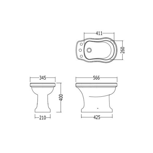 Биде Devon Devon Blues IBBID3FBLUES напольное - фото 2