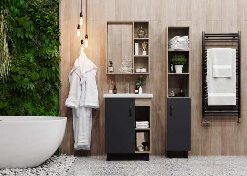 Зеркало-шкаф Onika Тимбер 206070 60х14х70 подвесной цвет коричневый - фото 2