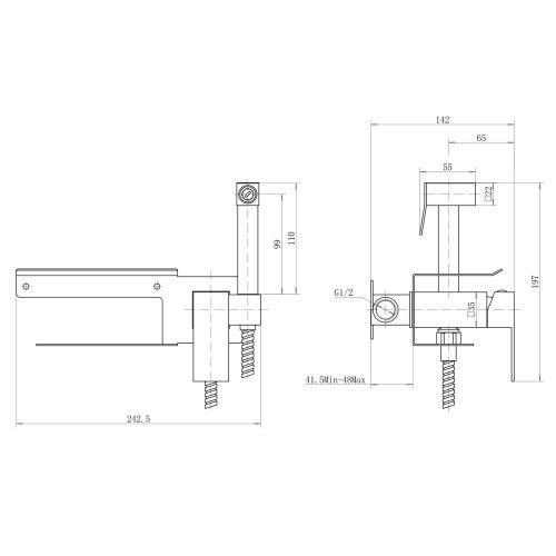 Гигиенический душ со смесителем Fashun A57704-7 черный - фото 3