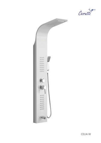 Душевая панель Cerutti SPA CT10402 прямоугольная настенная - фото 2