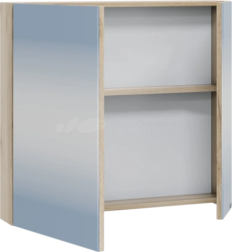 Зеркало-шкаф СанТа Сатурн 700372 74х12х65 подвесной цвет дуб австрийский - фото 3