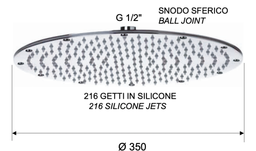 Верхний душ Remer 359MMXLNO черный матовый - фото 2