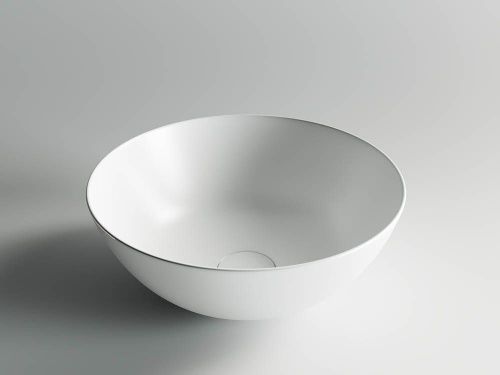 Раковина из сантехнического фарфора Ceramica Nova ELEMENT CN6003 40х40 накладная цвет белый без отверстий под смеситель - фото 3